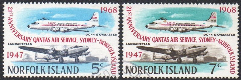 Norfolk Island 1968 21st Anniv. of Qantas service to Sydney CTO