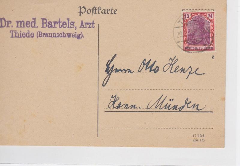 German Postal History Stamps Postcard Ref: R4837