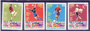 Cuba 5086-89 MNH 2010 World Cup Soccer Championships South Africa Set