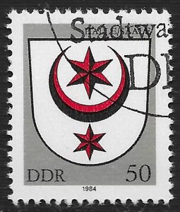 Germany DDR #2399 50pf City Arms - Halle ~ CTO