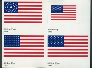 UNITED STATES SET OF 20 FLAG POSTCARDS MINT SHEETS OF FOUR AS ISSUED