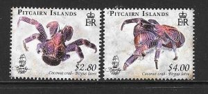 PITCAIRN ISLANDS SG776/7 2009 COCONUT CRABS MNH