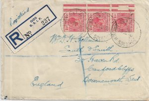 1933 Gizo, British Solomon Islands to Canfordcliffs, England Registered (59837)