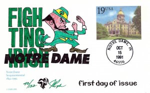 Pugh Designed/Painted Notre Dame FDC...42 of 122 created!