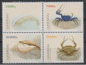 Guinea-Bissau Guinea Guinea Bissau 1996 Mi. 1229 - 1232 Crustaceans Crustaceans-