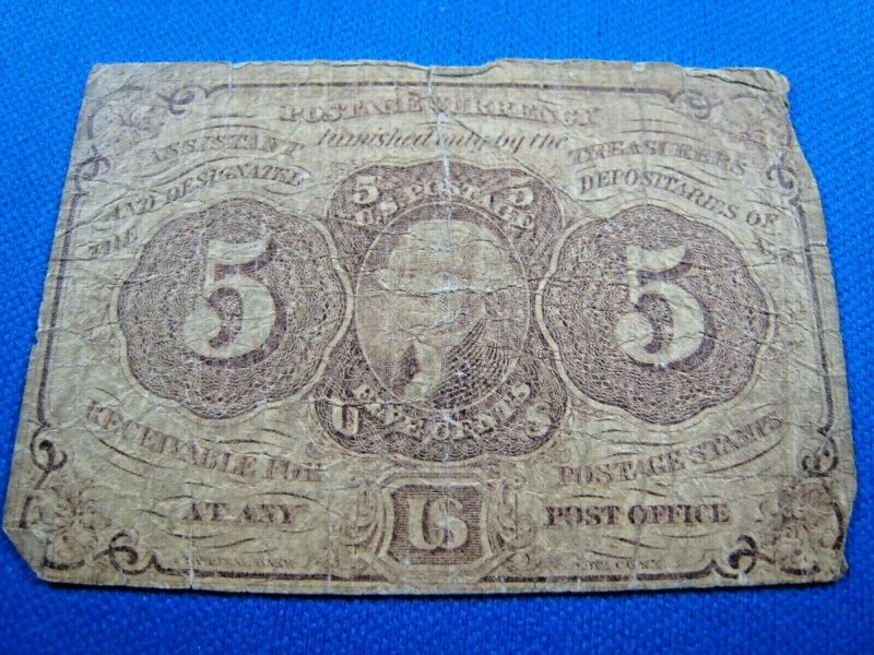 UNITED STATES, 1862 SCOTT #PC5 -  USED   