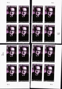 US  3746   Thurgood Marshal 37c - 4 Matching Corners Plate Blocks- MNH