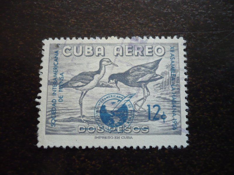 Stamps - Cuba - Scott# C151 - Used Airmail Stamp - Overprinted