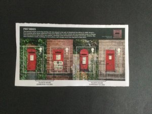 2009 GB MS 2954 Used minisheet. Post Boxes. Ex FDC on paper.