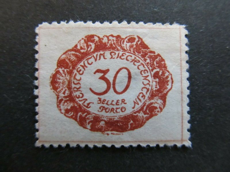 A4P26F70 Liechtenstein Postage Due Stamp 1920 30h mh*