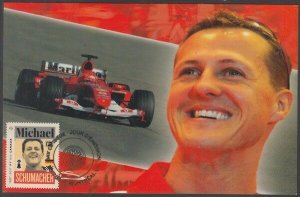 CANADA # 2996.2 - FORMULA 1 MICHAEL SCHUMACHER  POSTAGE STAMP on POSTCARD #2