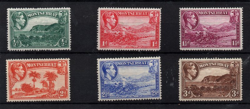 Montserrat KGVI 1938 mint LHM collection SG101-106 WS30187