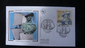 explorer Dugua de Mons history of Canada FDC France 2004 (ref 31935)