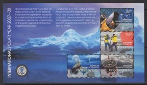 AUSTRALIAN ANTARCTIC TERR SGMS184 2008 INTERNATIONAL POLAR YEAR MNH