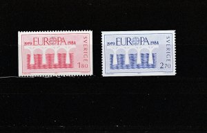 Sweden  Scott#  1486-1487  MNH  (1984 Europa)