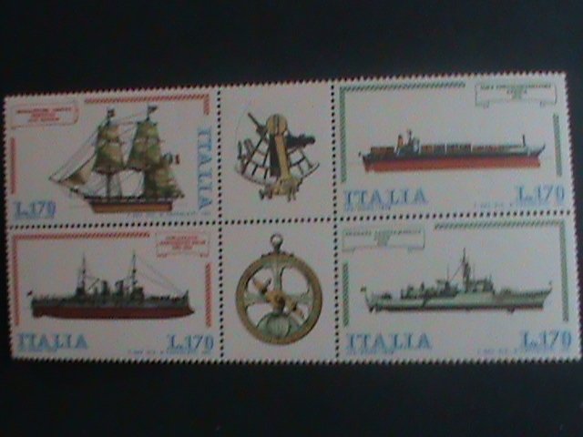 ​ITALY 1978-SC#1326a THE FAMOUS SHIPS OF ITALIAN -MNH BLOCK OF 4 VERY FINE