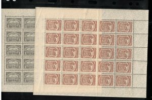 Colombia #C45 #C47 Very Fine Never Hinged Full Sheets Of Twenty Five