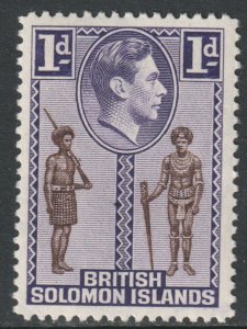 BSI Solomon Islands Scott 68 - SG61, 1939 George VI 1d MH*