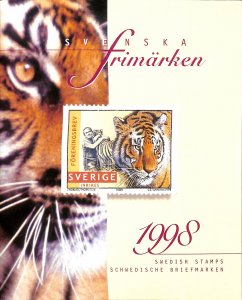 Sweden, complete folder with MNH stamps, year set 1998