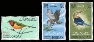 Jordan #C26-28 Cat$235, 1964 Birds, set of three, never hinged