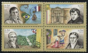 Brazil 2016, Diplomatic Relations with France 4v [ ], MNH