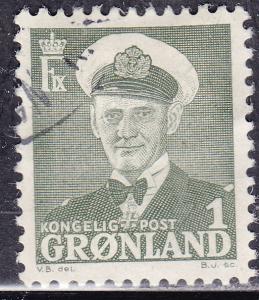Greenland 28 USED 1950 King Frederik IX