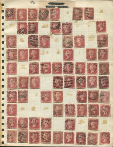 Great Britain #33 Used, Plate 96, Lot of 96