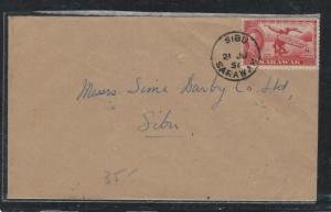 SARAWAK (P0701B) 1951 KGVI 8C SIBU LOCAL COVER 