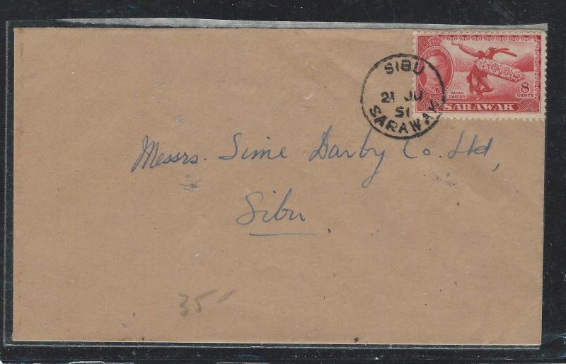 SARAWAK (P0701B) 1951 KGVI 8C SIBU LOCAL COVER