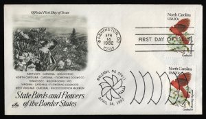 #1985A 20c North Carolina, Art Craft-Dual Cancel FDC **ANY 5=FREE SHIPPING**