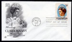 US 1699 Clara Maass Artcraft U/A FDC