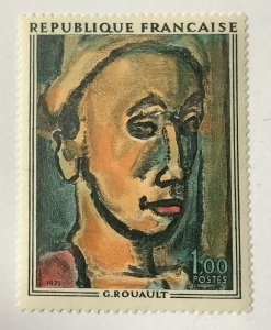 France 1971 Scott 1297 MNH - 1fr, painting,  The Dreamer by Georges Rouault