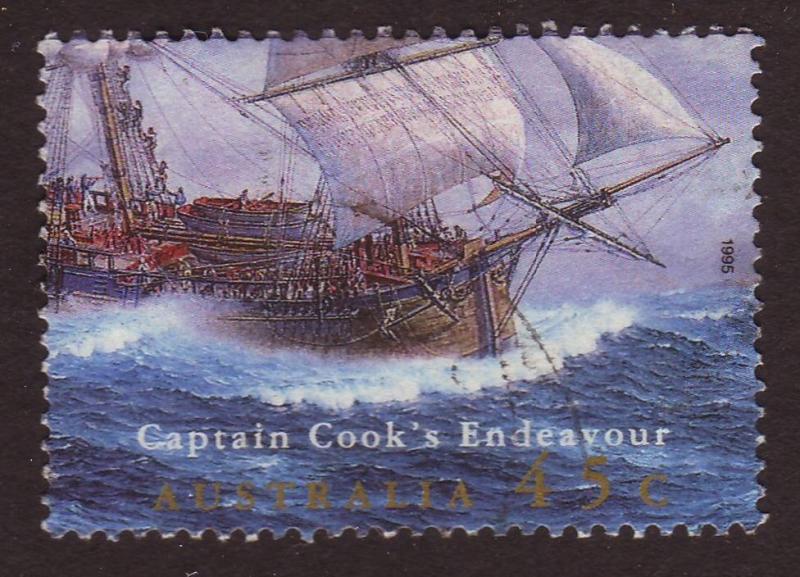 Australia 1995 Sc#1423a, SG#1511 45c Cook's Endeavour USED.