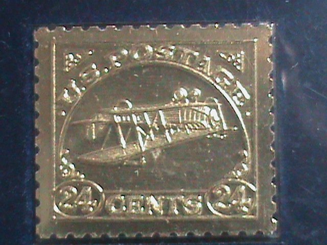 UNITED STATES-COVER-1918 SC# C3 22 KARTS GOLD REPLICA-24 CENTS INVERTED JENNY