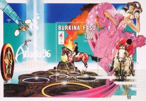 Burkina Faso 1995 MNH Stamps Souvenir Sheet Scott 1026 Sport Olympic Games Horse