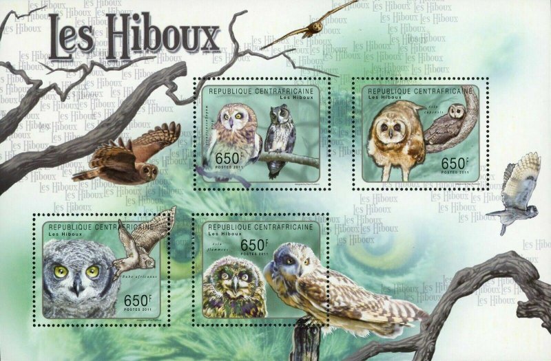 Owls Stamp Asio Madagascariensis Asio Flammeus S/S MNH #3019-3022 