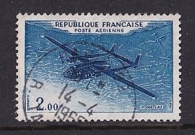 France  #C37a  used  1960  Noratlas 2fr  ultramarine