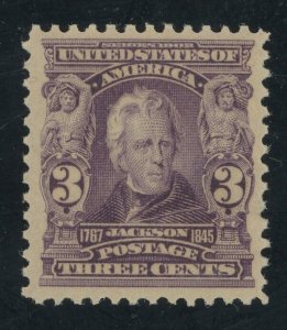 USA 302 - 3 cent Jackson - XF Mint OGnh - sound never hinged