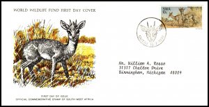 South West Africa 392 Mammal Typed FDC