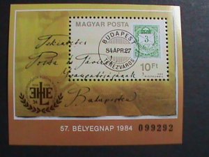 ​HUNGARY-1984 SC# 2872A STAMP DAY-57TH ANNIVERSARY MNH-S/S VERY FINE