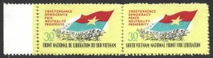 Vietnam 1969 NLF National Liberation Front Michel #21-22 SE-TENANT PAIR F/VF-NH-