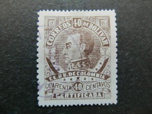 A4P31F88 Bolivia Revenue Stamp 1885 40c Used-