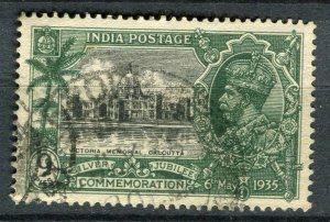 INDIA; 1935 early GV Jubilee issue fine used Shade of 9p. value,