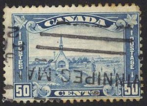 Canada Sc# 176 Used (c) 1930 50c dull blue Acadian Memorial Church