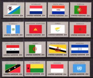UN New York 554-569 Flags MNH VF