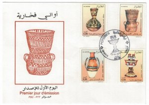 Algeria 2002 FDC Stamps Scott 1259-1262 Handicraft Craft Pottery Cerami Folklore