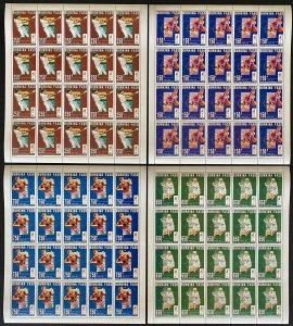 Stamps Full Set in Sheet Olympic Games Atlanta96 (Ping-Pong/Tennis) Burkina Perf-