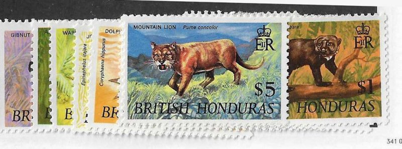 British Honduras Sc #214-225 set of 12 OG VF