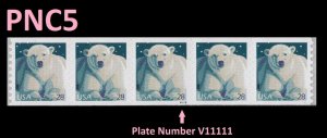 US 4389 Polar Bear 28c PNC5 V11111 MNH 2009 