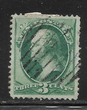 United States - Scott #136 3c Green Washington - F VF Used